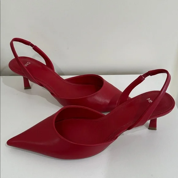 Mango Leather Slingback Heels - Picture 3 of 4